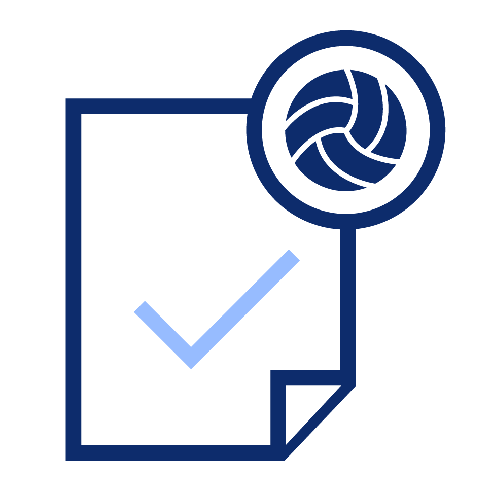 Collecting Statistics: Volleyball course icon